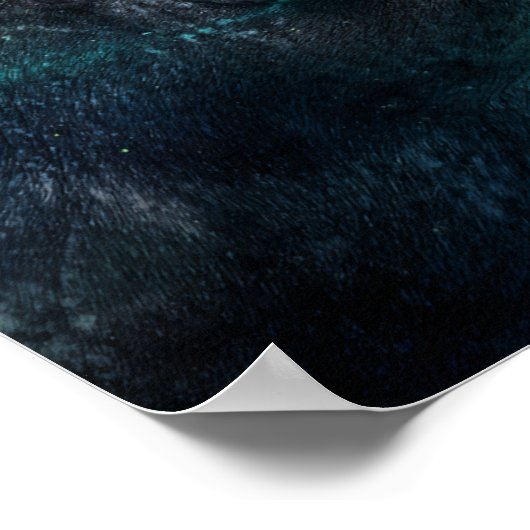 Narwhal Mystical Guardian - Aurora Arctic Night ポスター (角)