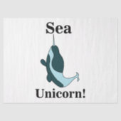 Narwhal Sea Unicorn Funny 薄葉紙 (正面)
