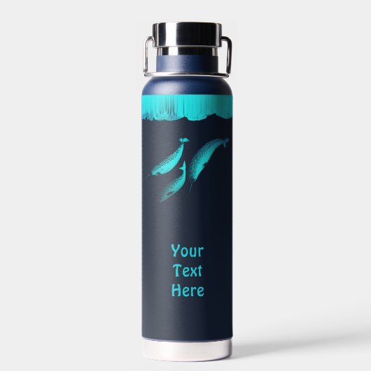 Narwhal Under The Ice ウォーターボトル (背面)