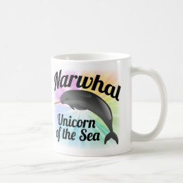 Narwhal Unicorn of the Sea,かわいい虹 コーヒーマグカップ