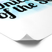 Narwhal Unicorn of the Sea,かわいい虹 ポスター (角)