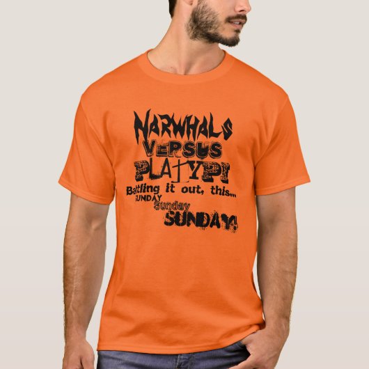 Narwhal V.S Platypus Tシャツ (正面)