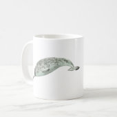 Narwhal whale watercolor コーヒーマグカップ (正面左)