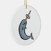 narwhaleおよびドーナツ セラミックオーナメント (右)