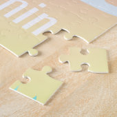 Narwhale Rainbow Gradient Magical Kids ジグソーパズル (側面)