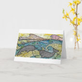 Narwhalsグリーテ図解入りの、写真付きのィングカード、空白の カード (黄色い花)