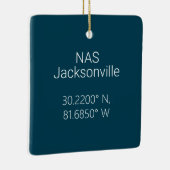 NAS Jacksonville緯度パーソナライズされた度 セラミックオーナメント (右)
