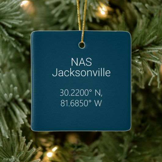 NAS Jacksonville緯度パーソナライズされた度 セラミックオーナメント (ツリー)