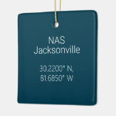 NAS Jacksonville緯度パーソナライズされた度 セラミックオーナメント (左)