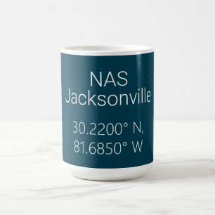 NAS Jacksonville緯度/経度 コーヒーマグカップ