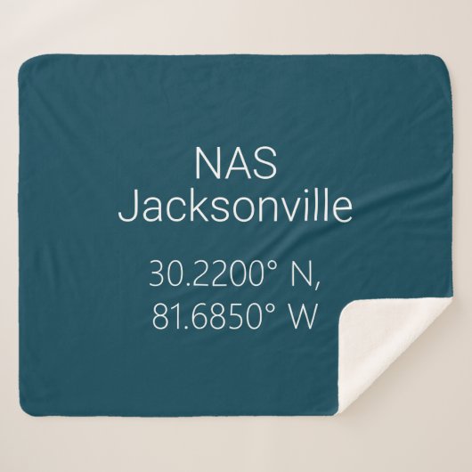 NAS Jacksonville緯度/経度 シェルパブランケット (正面(横))