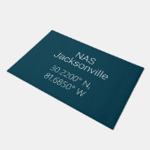 NAS Jacksonville緯度/経度 ドアマット (アングル)