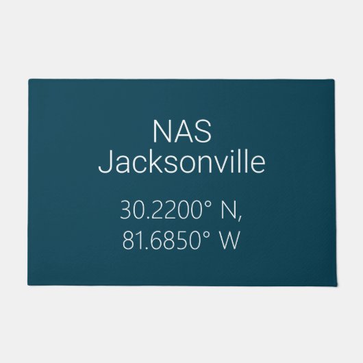 NAS Jacksonville緯度/経度 ドアマット (正面)