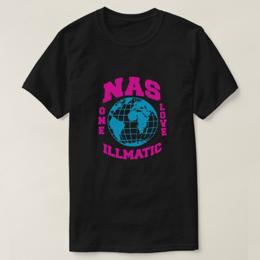NAS ONE LOVE ILLMATIC MIAMI VICE EDITION [HIPHOP V Tシャツ (デザイン正面)