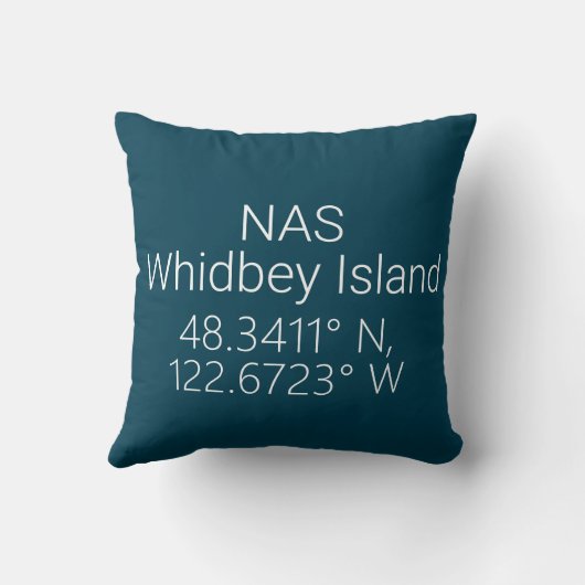 NAS Whidbey Island緯度（経度） クッション (裏面)