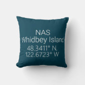 NAS Whidbey Island緯度（経度） クッション (正面)