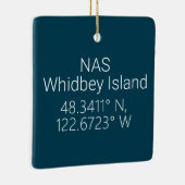 NAS Whidbey Island緯度（経度） セラミックオーナメント (右)