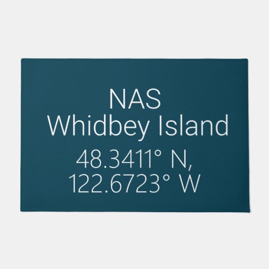 NAS Whidbey Island緯度（経度） ドアマット (正面)