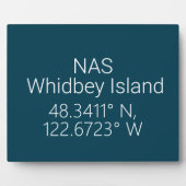 NAS Whidbey Island緯度（経度） フォトプラーク (正面)