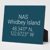 NAS Whidbey Island緯度（経度） フォトプラーク (側面)