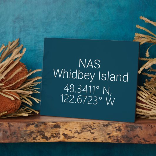 NAS Whidbey Island緯度（経度） フォトプラーク (側面)