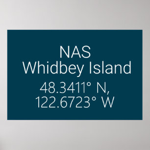 NAS Whidbey Island緯度（経度） ポスター