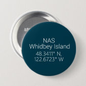 NAS Whidbey Island緯度（経度） 缶バッジ (正面&裏面)