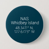 NAS Whidbey Island緯度（経度） 缶バッジ (正面)