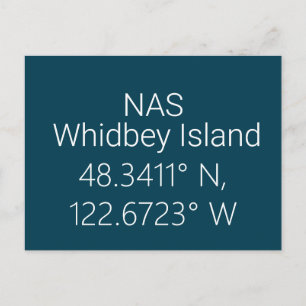 NAS Whidbey Island Latitude経度はがき ポストカード
