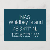 NAS Whidbey Island Latitude経度はがき ポストカード (正面)