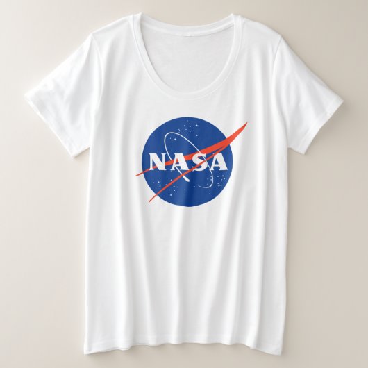 NASAが承認した女性ミートボール プラスサイズTシャツ (デザイン正面)