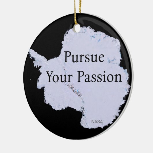NASAによる南極大陸があなたの情熱を追求 セラミックオーナメント (左)