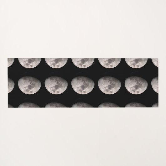 NASAのギブス月相のWAXING画像 ヨガマット (裏面(横))