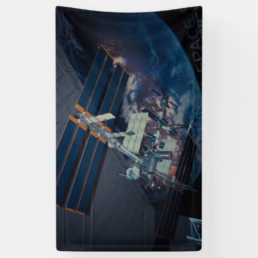 NASAのジョンソンの宇宙センター 横断幕 (縦)