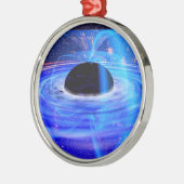 nasaのブルーブラックホール メタルオーナメント (左)