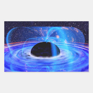 nasaのブルーブラックホール 長方形シール