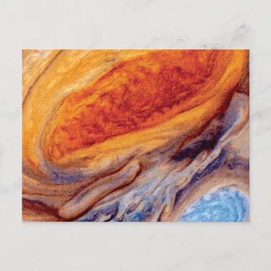 NASAのボイジャー撮影の木星の大赤斑 ポストカード (正面)
