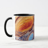 NASAのボイジャー撮影の木星の大赤斑 マグカップ (左)