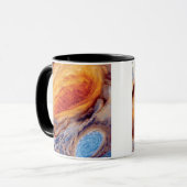 NASAのボイジャー撮影の木星の大赤斑 マグカップ (正面左)