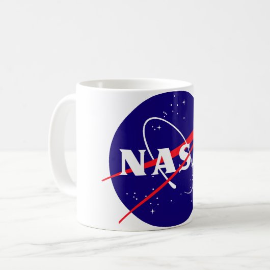 NASAのミートボールのロゴ コーヒーマグカップ (正面左)