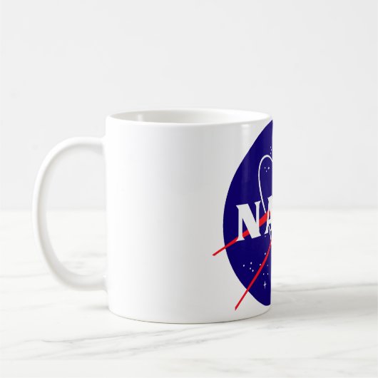 NASAのミートボールのロゴ コーヒーマグカップ (左)