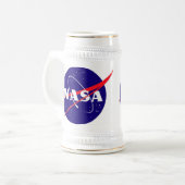 NASAのミートボールのロゴ ビールジョッキ (正面左)