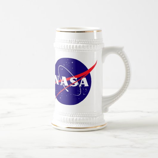 NASAのミートボールのロゴ ビールジョッキ (右)