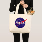 NASAのミートボールのロゴ ラージトートバッグ (正面(商品))