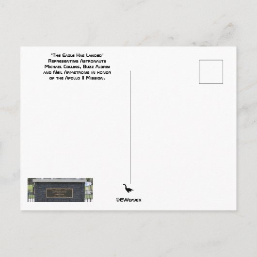 Nasaの像イーグルが着陸したポストカード ポストカード (裏面)
