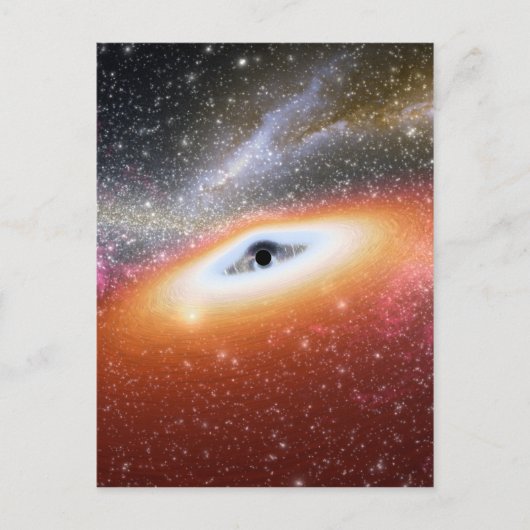 NASAの巨大なブラックホール ポストカード (正面)