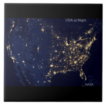 NASAの画像で夜に米国