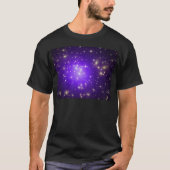 NASAの紫色の星の宇宙 Tシャツ (正面)