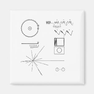 NASAの航海者のゴールドレコード マグネット