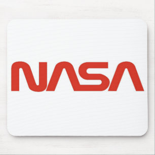 NASAの赤いみみずのロゴ マウスパッド